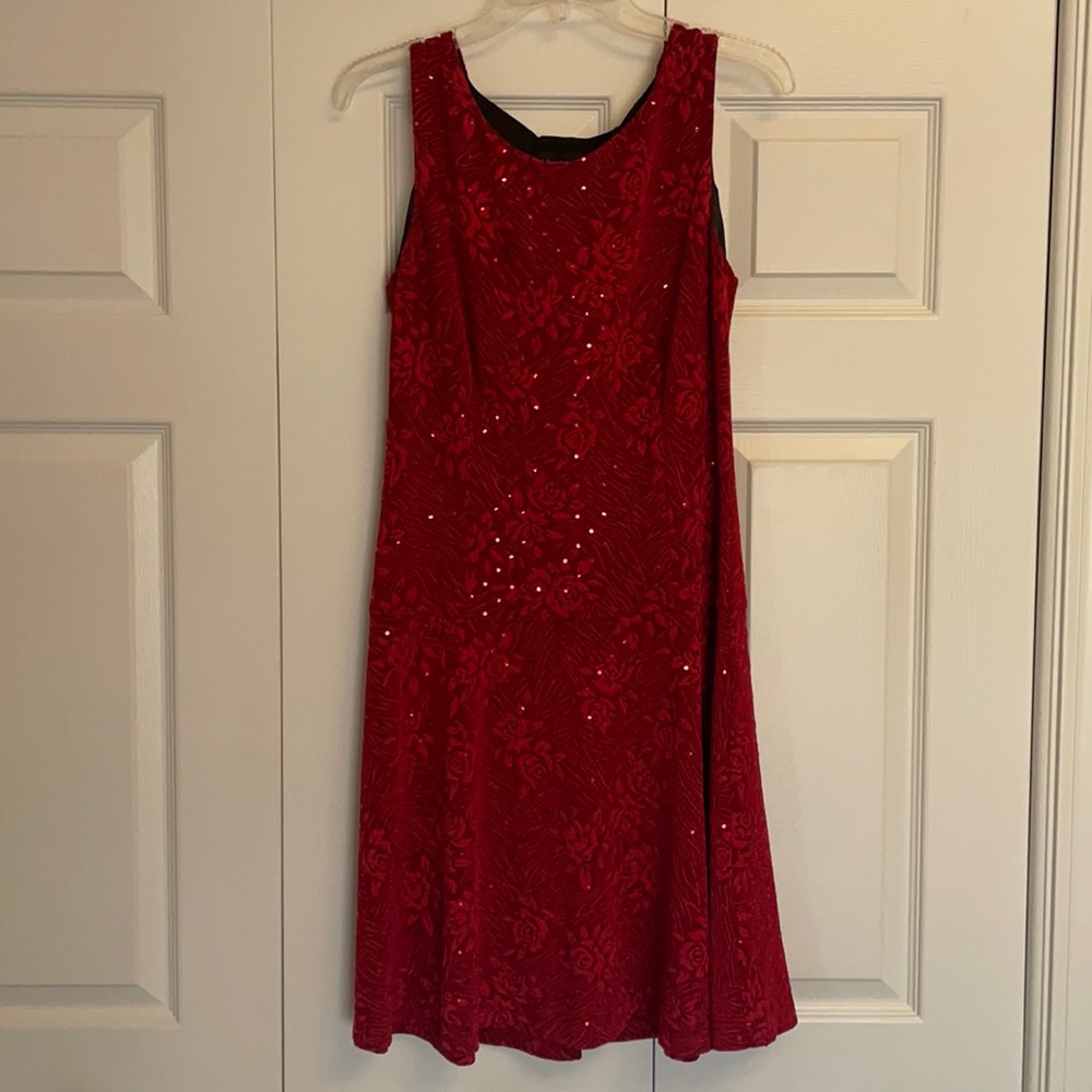 Red sparkly dress